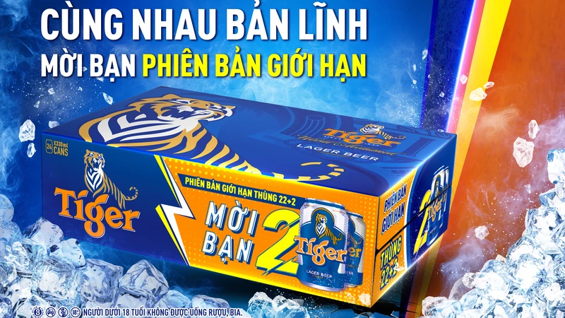 Tiger Beer ra mắt phiên bản thùng giới hạn đánh dấu cột mốc 30 năm cùng Việt Nam “Đánh thức bản lĩnh"