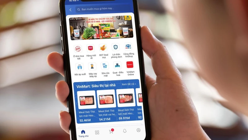 BIDV tiên phong đưa tính năng siêu thị Vinmart Online lên ứng dụng di động
