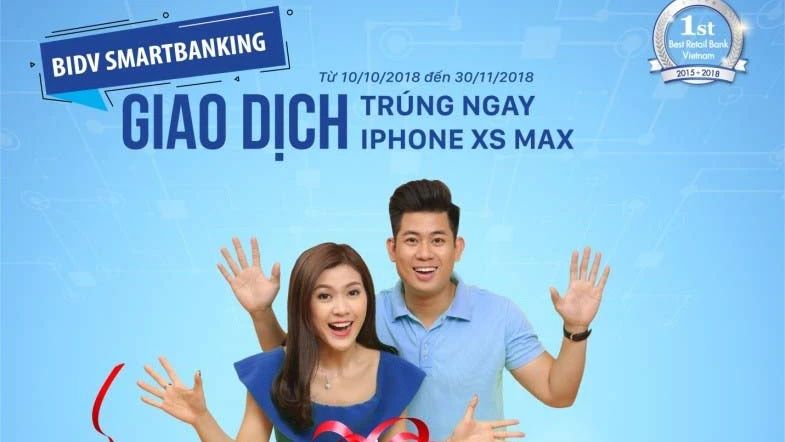 Giao dịch SmartBanking, trúng ngay iPhone XS Max