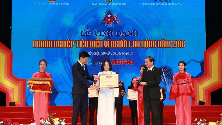 BIDV xuất sắc nhận giải thưởng “Doanh nghiệp tiêu biểu vì Người lao động” năm 2018