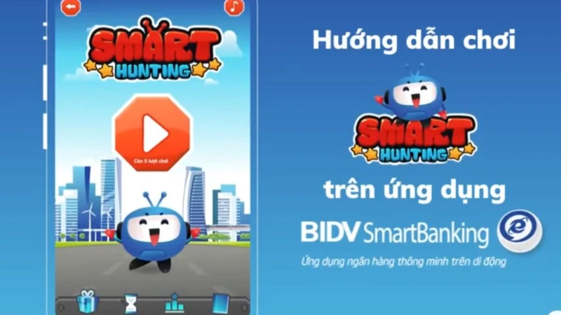 Trúng thưởng đến 450 triệu đồng với game Smart Hunting trên BIDV SmartBanking