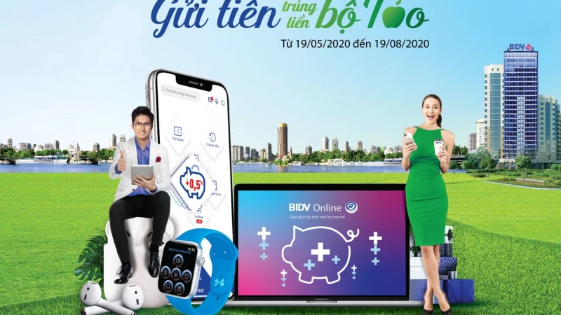 BIDV công bố chủ nhân giải đặc biệt chương trình Online gửi tiền, trúng liền bộ Táo