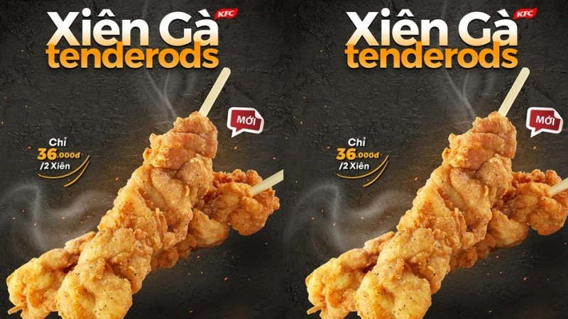 Xiên gà Tenderods – Phiên bản nâng cấp gà xiên que 2.0 từ KFC