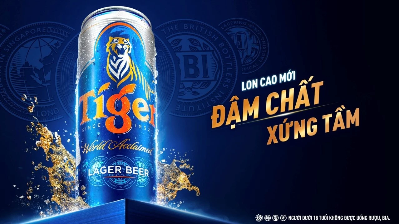 Tiger Beer ra mắt thiết kế lon cao mới “Đậm Chất, Xứng Tầm”