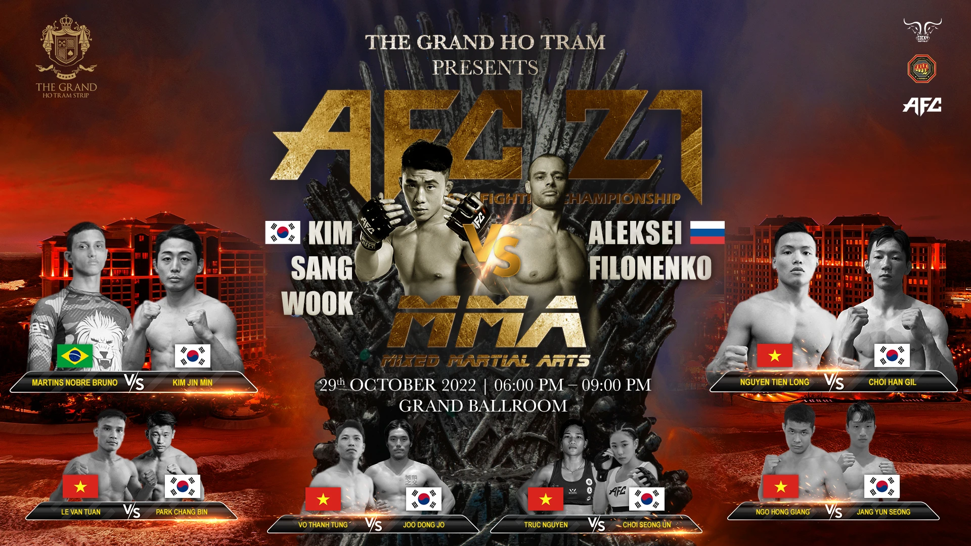 The Grand Ho Tram Strip trở thành Khu Phức Hợp đăng cai giải đấu MMA đầu tiên tại Hồ Tràm
