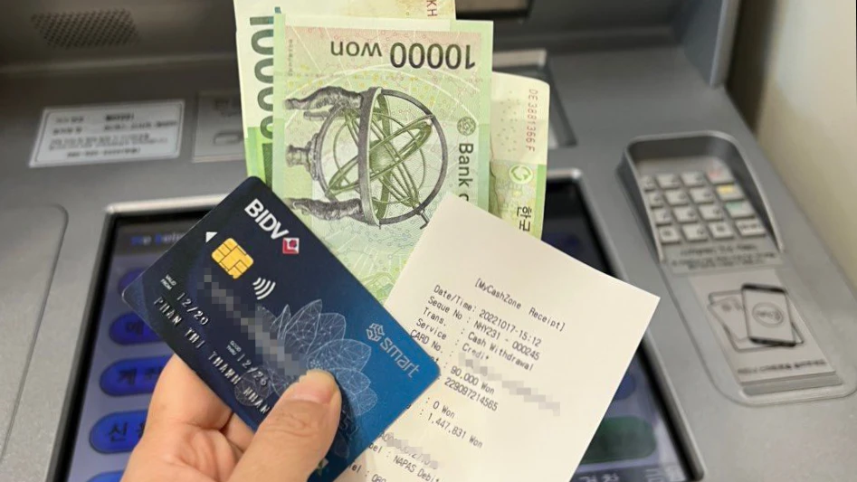 Thẻ BIDV Smart được rút tiền và thanh toán tại Hàn Quốc