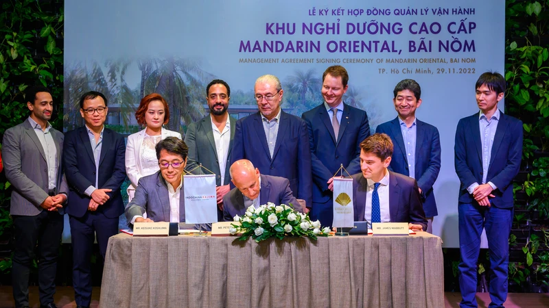 Indochina Kajima ký kết Hợp đồng quản lý vận hành với Tập đoàn Mandarin Oriental cho dự án nghỉ dưỡng cao cấp tại tỉnh Phú Yên